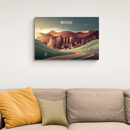 Boise Foothills Landscape - Canvas Wall Art Living Room
