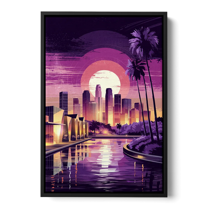 Los Angeles Art District - Black Frame Canvas