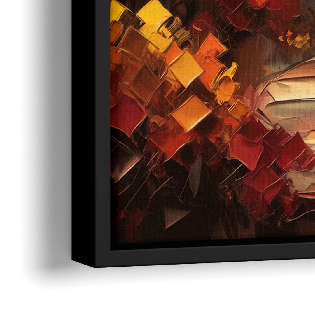 Salem Autumn Forest - Close-Up Black Frame Canvas