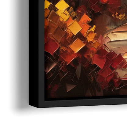 Salem Autumn Forest - Close-Up Black Frame Canvas