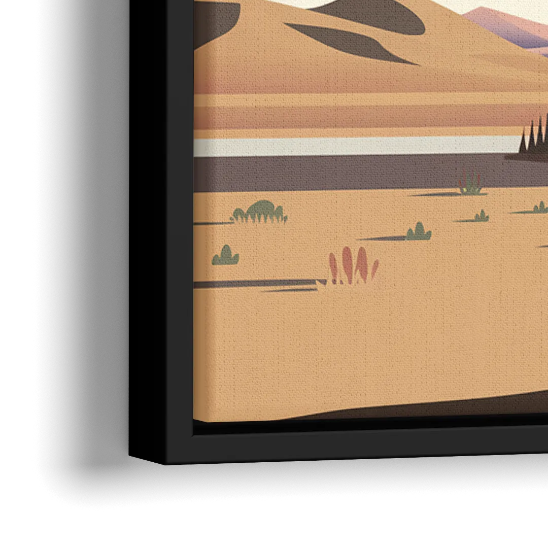 Marfa Artistic Vibes - Close-Up Black Frame Canvas