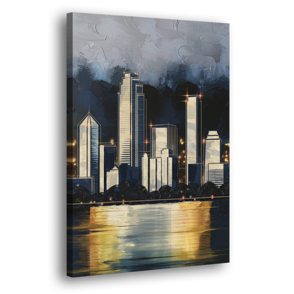 Irving Downtown Skyline - Canvas Print Art Sides