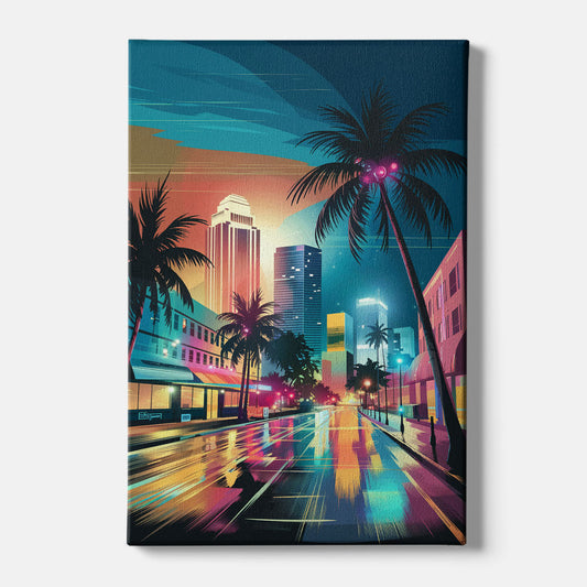 Miami Artistic Streets - Canvas Wall Art