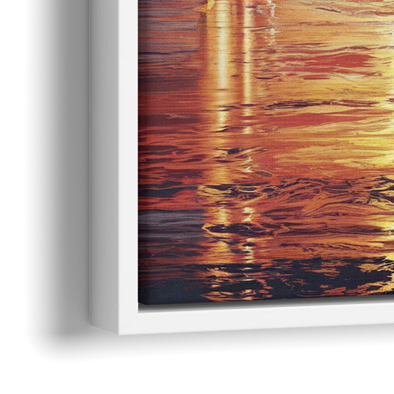 Chicago Lakefront Beauty - Close-Up White Frame Canvas