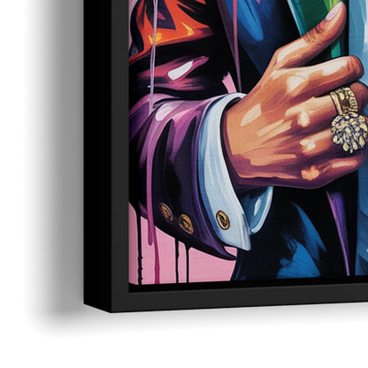 24K Groove 2.0 - Close-Up Black Frame Canvas