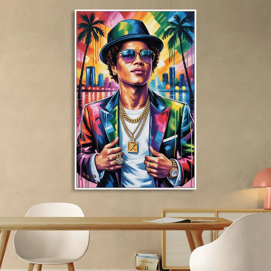 24K Groove 2.0 Living Room - White Canvas Wall Art