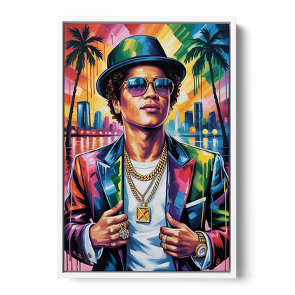 24K Groove 2.0 - White Frame Canvas