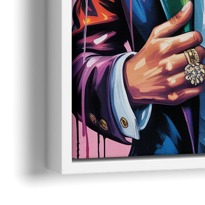 24K Groove 2.0 - Close-Up White Frame Canvas