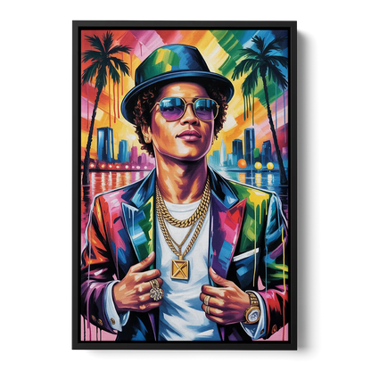 24K Groove 2.0 - Black Frame Canvas