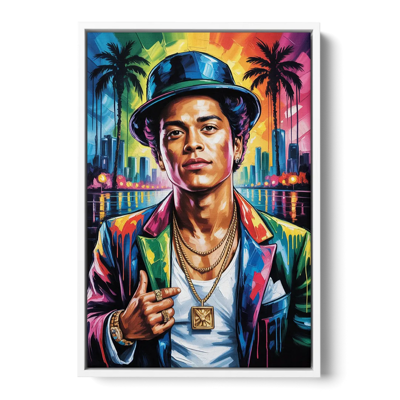 24K Groove Front - White Canvas Wall Art