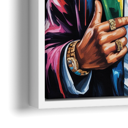 24K Groove - Close-Up White Frame Canvas