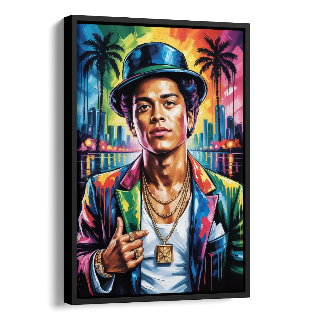 24K Groove Side - Black Canvas Wall Art