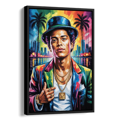 24K Groove Side - Black Canvas Wall Art