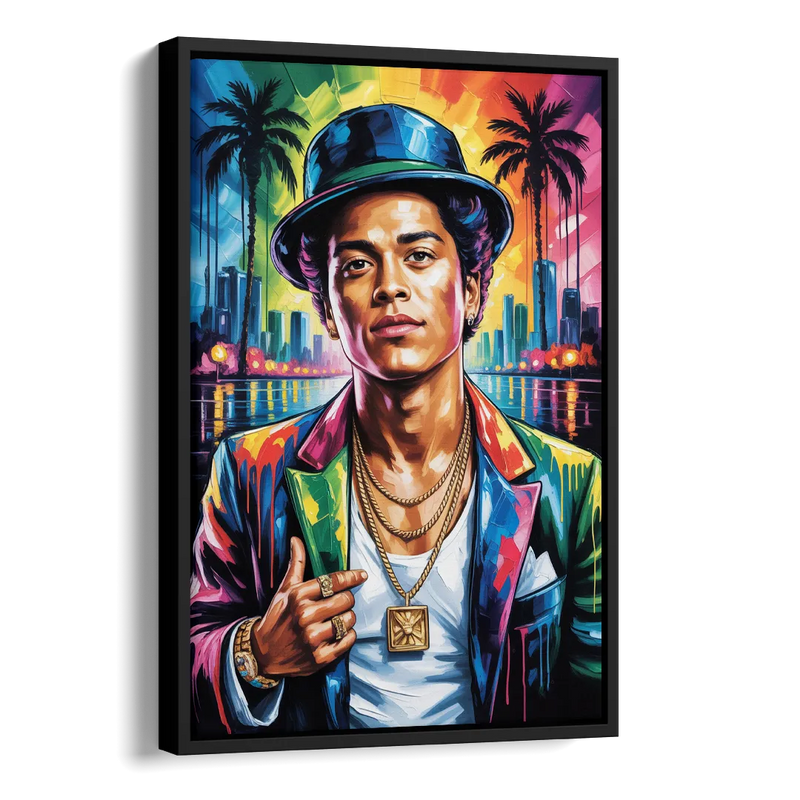 24K Groove Side - Black Canvas Wall Art