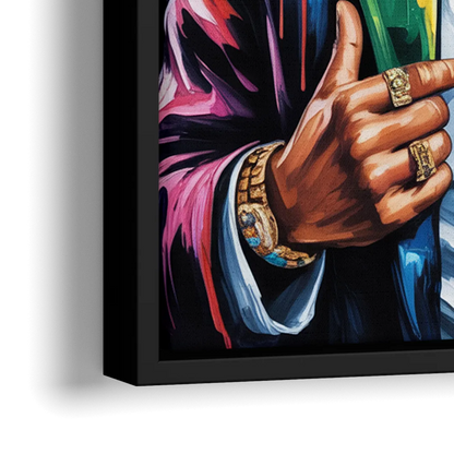 24K Groove - Close-Up Black Frame Canvas