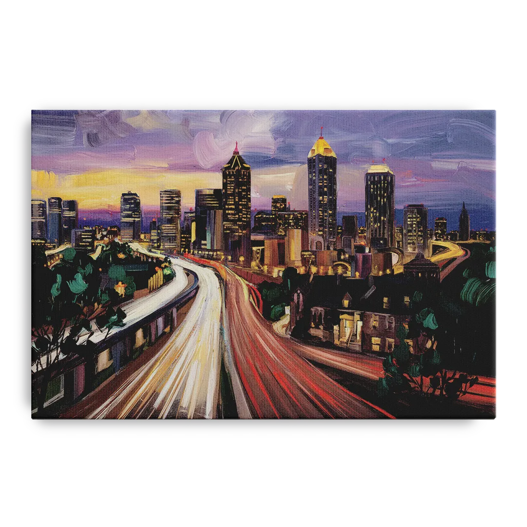 Atlanta Historic Neighborhoods - Canvas Wall Art