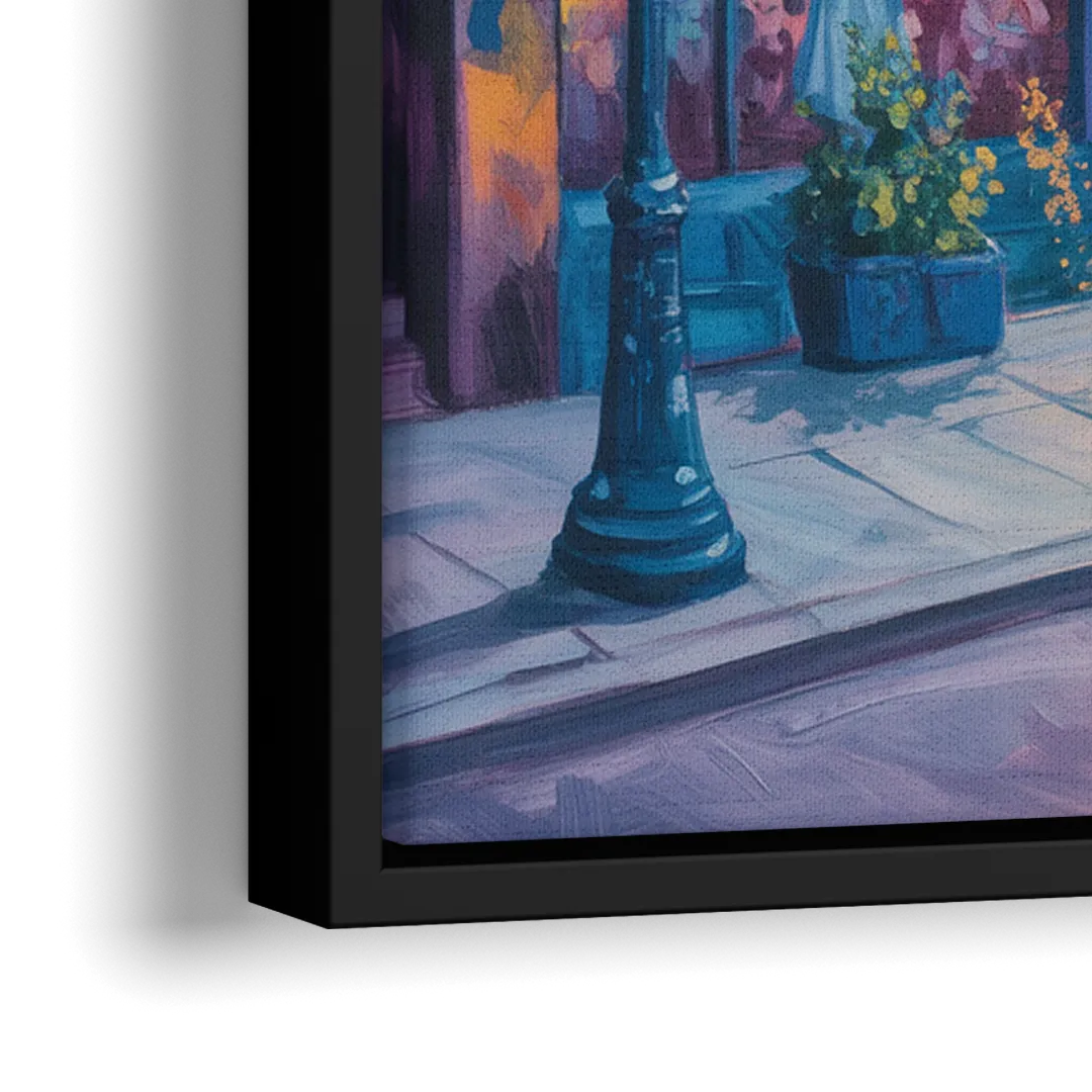 Plateau Mont Royal Murals - Close-Up Black Frame Canvas