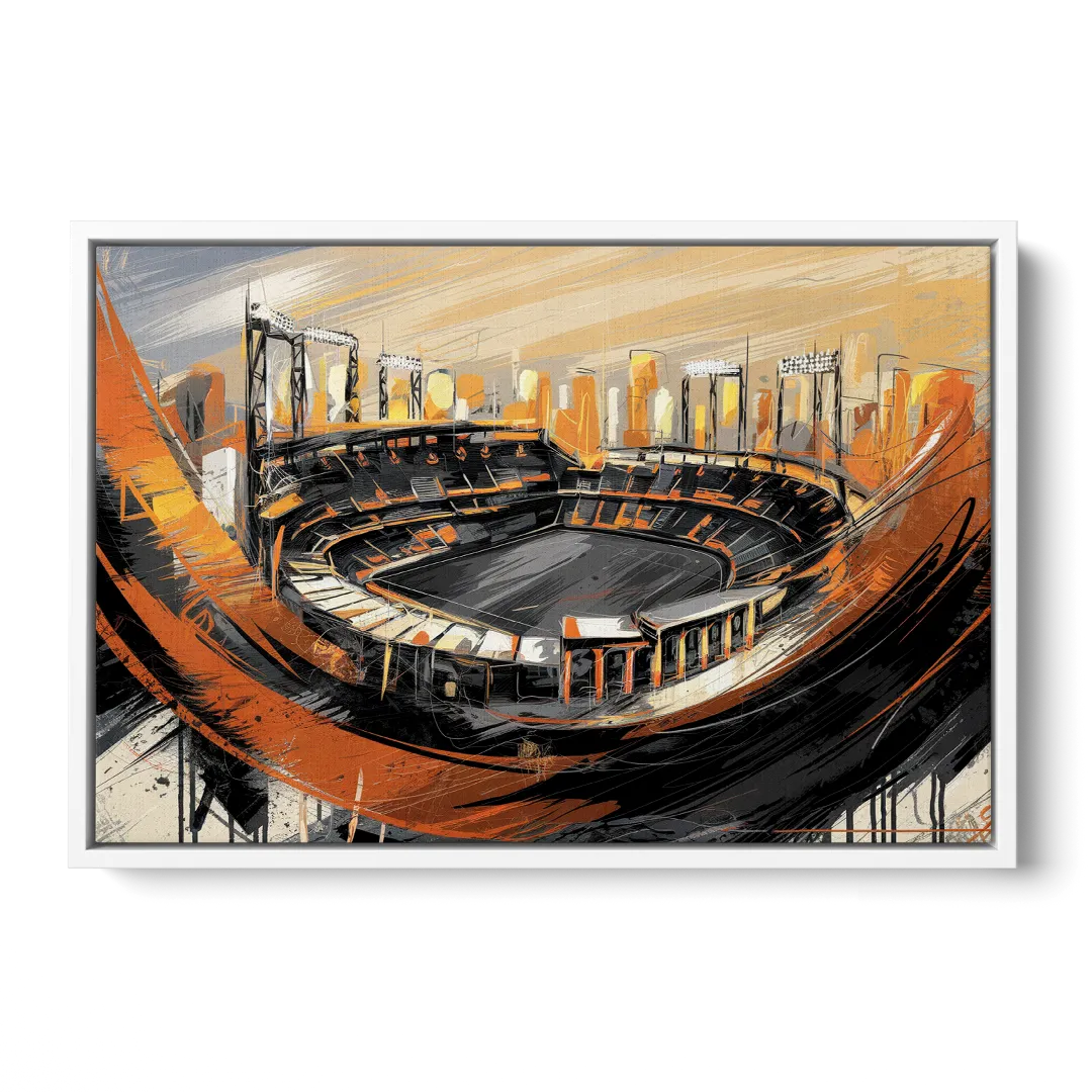 Baltimore Orioles Team Spirit - White Frame Canvas