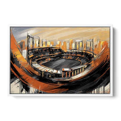 Baltimore Orioles Team Spirit - White Frame Canvas