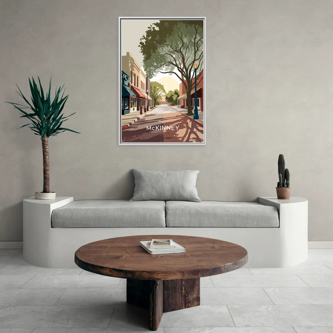 McKinney Artistic Heritage - Living Room White Frame Canvas