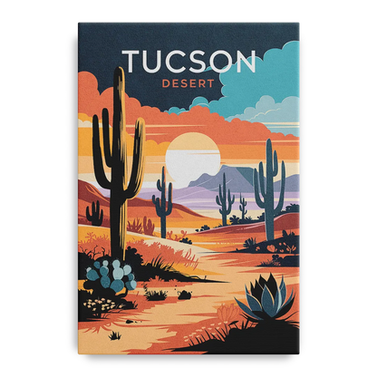 Tucson Desert Sunset - Canvas Wall Art