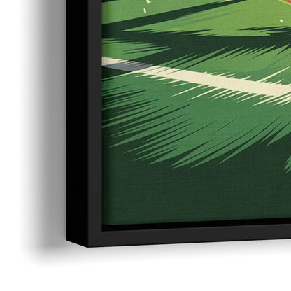 Atlanta United Soccer Action - Close-Up Black Frame Canvas