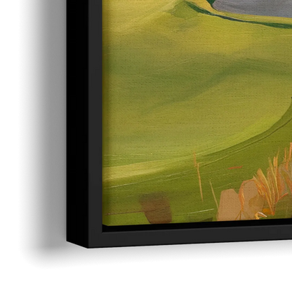 Hilton Head Island Golf Course Serenity - Close-Up Black Frame Canvas