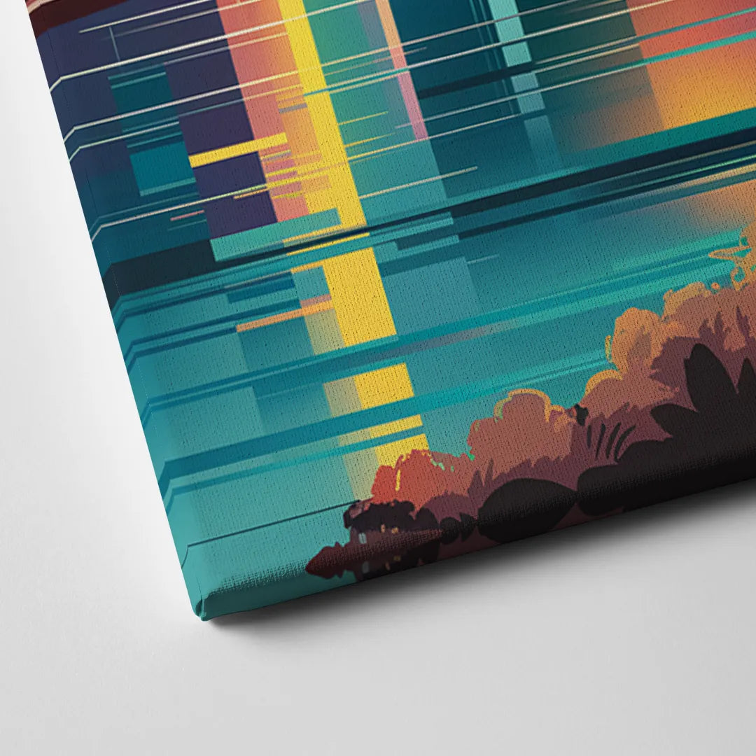 Miami Sunset Boulevard Canvas Close Up