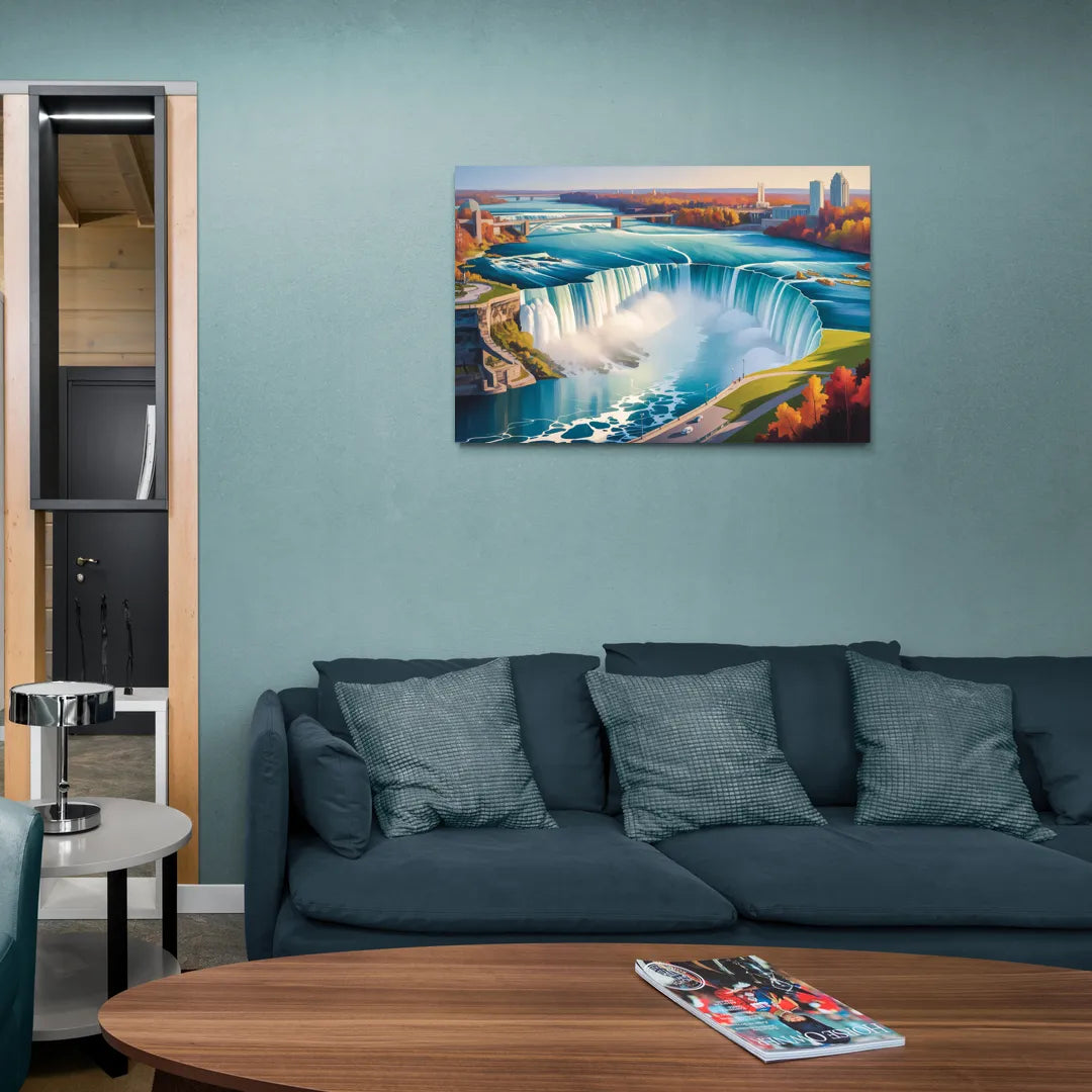Niagara Falls from Above - Canvas Wall Art Living Room