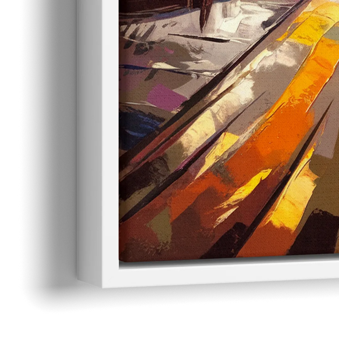 San Diego Historic Gaslamp District - Close-Up White Frame Canvas