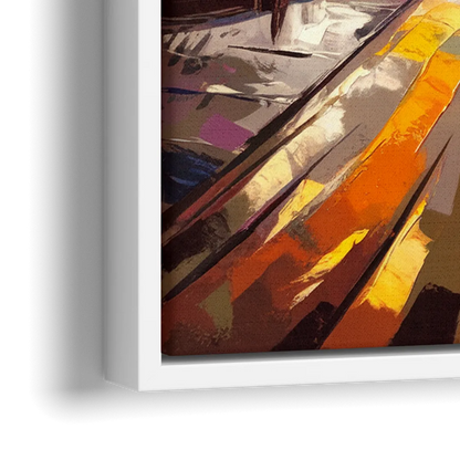 San Diego Historic Gaslamp District - Close-Up White Frame Canvas