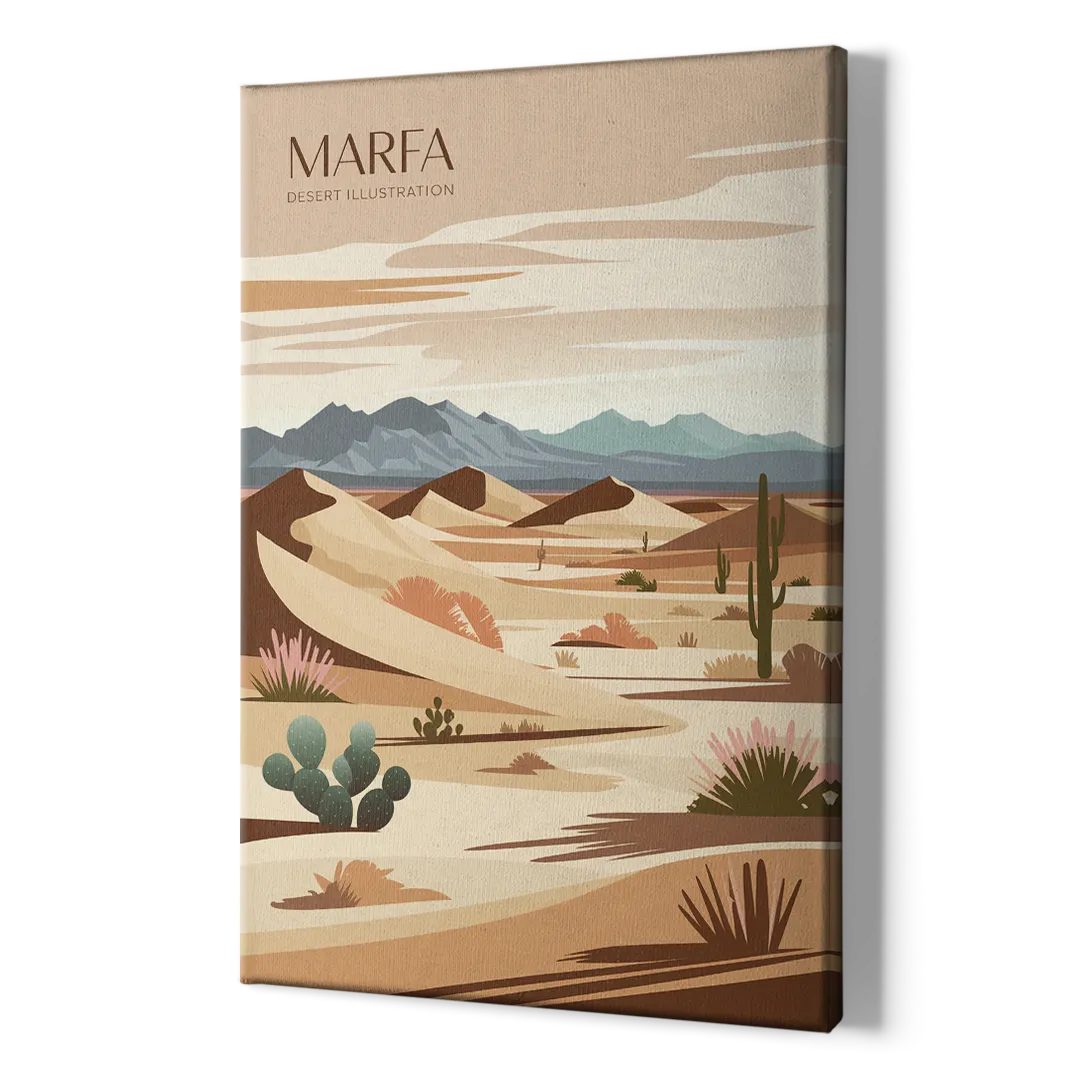 Marfa Desert Modern - Canvas Print Art Sides