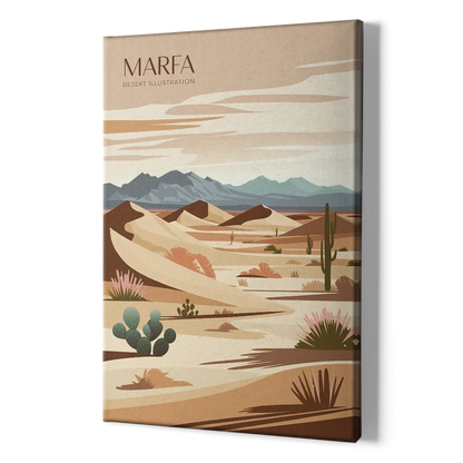 Marfa Desert Modern - Canvas Print Art Sides