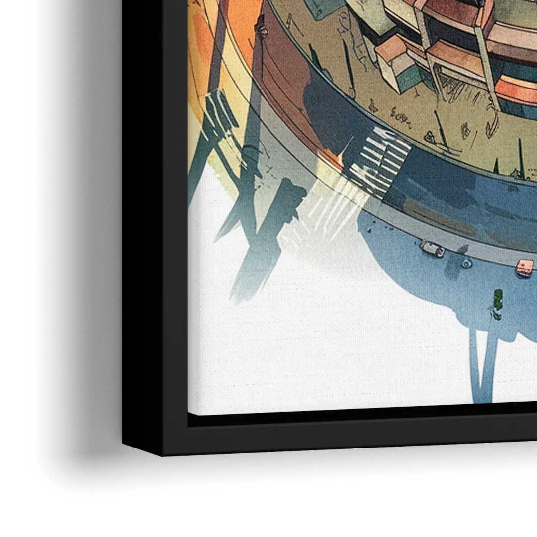 Charlotte FC Stadium View - Close-Up Black Frame Canvas