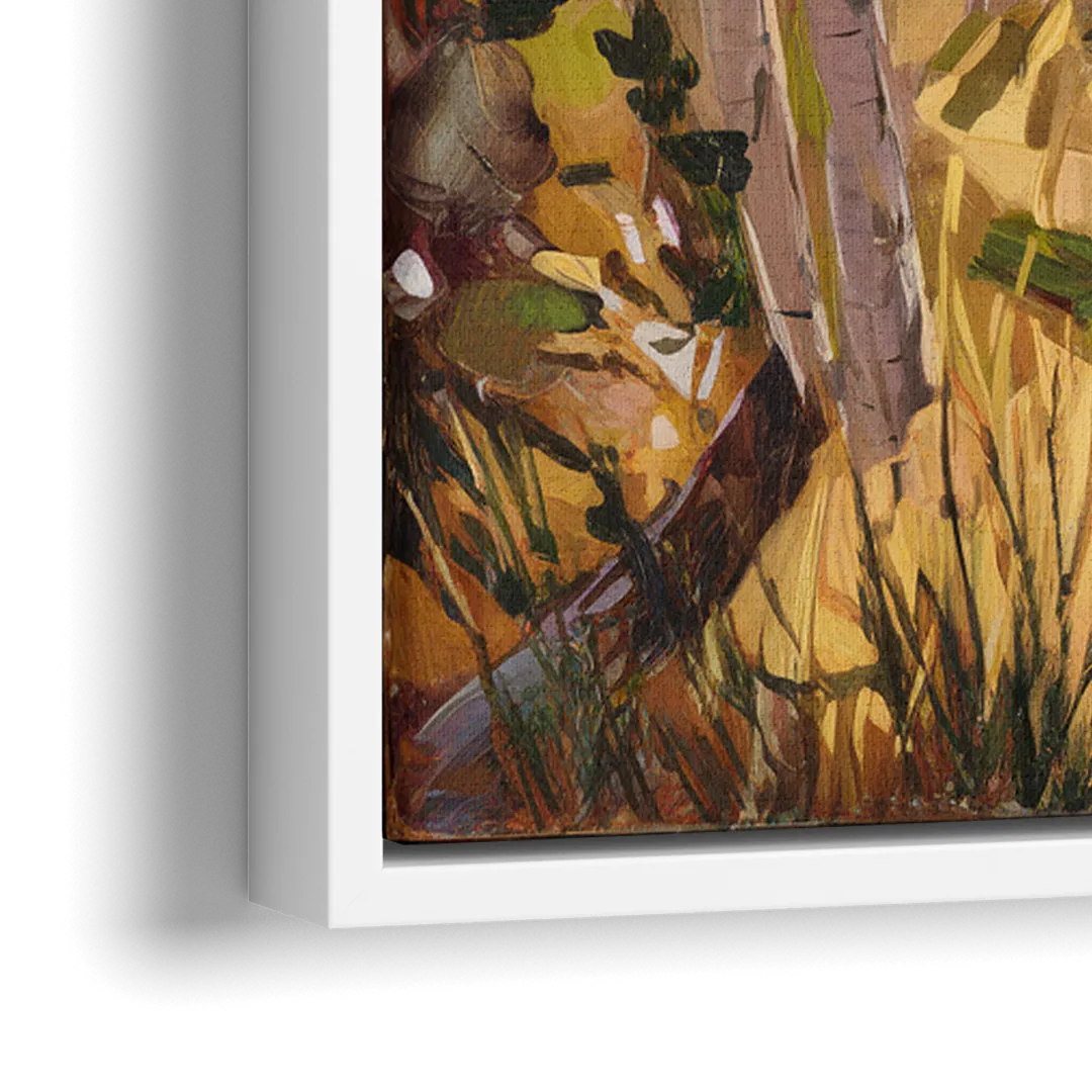 Breckenridge Aspen Forest - Close-Up White Frame Canvas