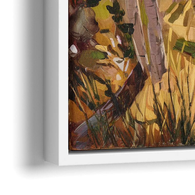 Breckenridge Aspen Forest - Close-Up White Frame Canvas