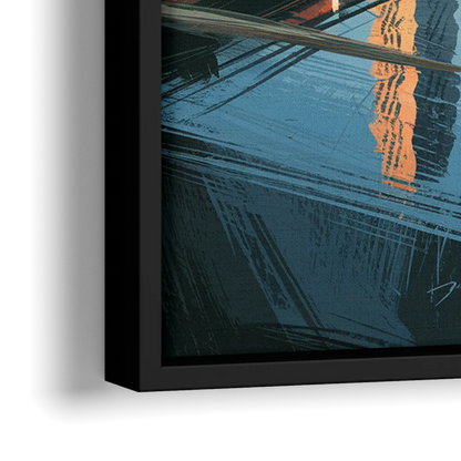 Oklahoma City Modern Architecture - Close-Up Black Frame Canvas
