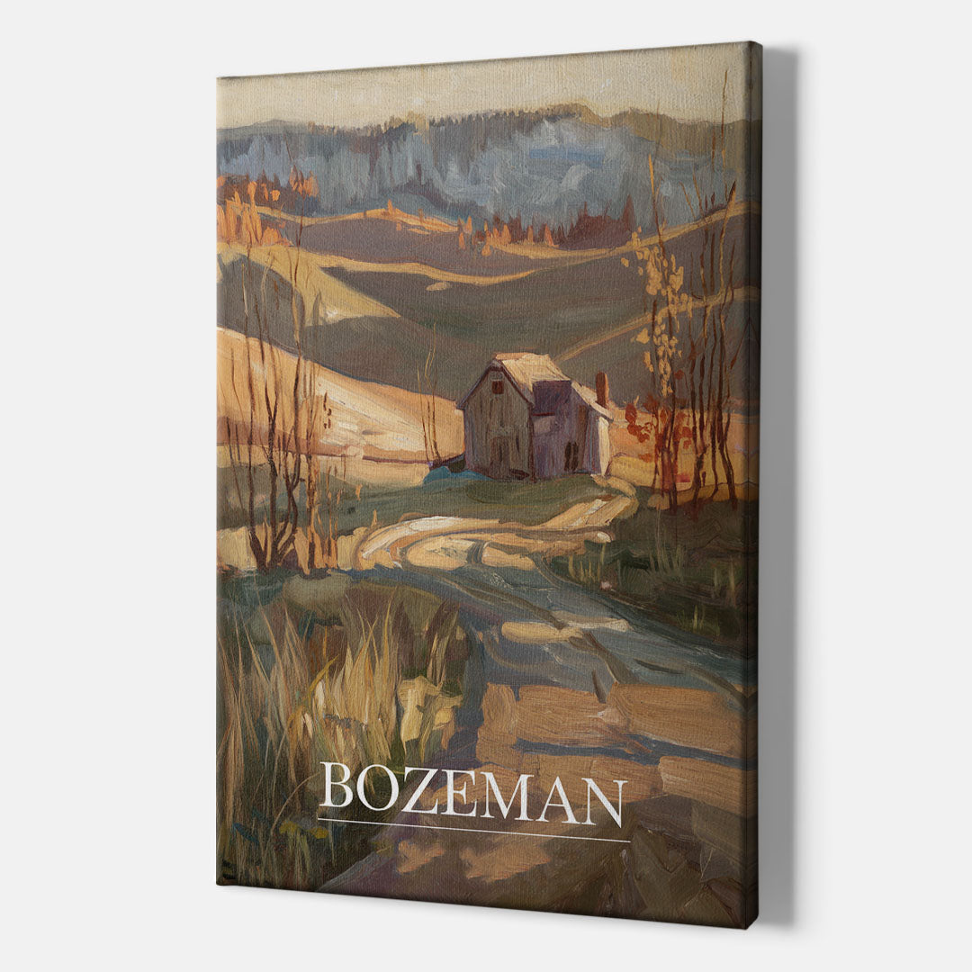 Bozeman Rustic Landscape - Canvas Wall Art Indoor