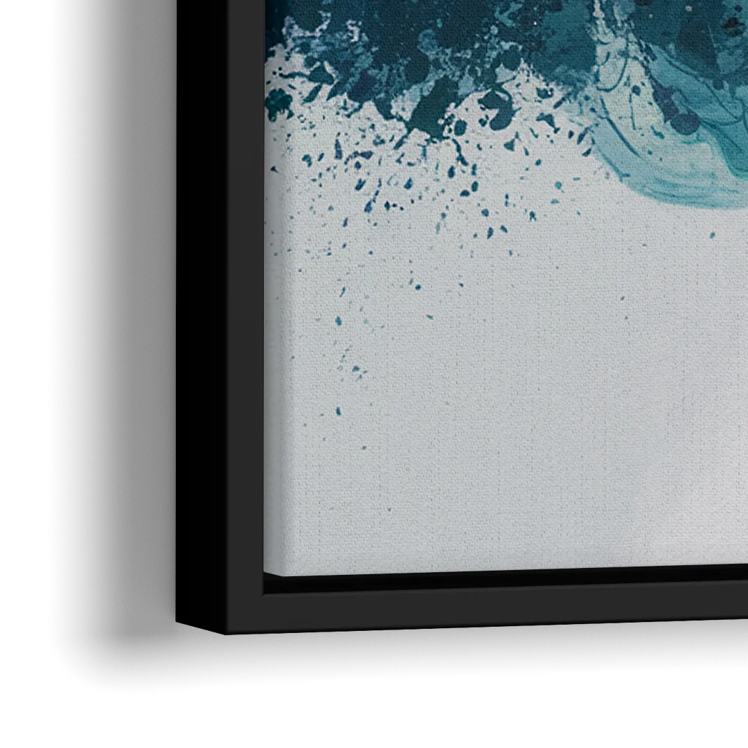 Houston Skyline Horizon - Close-Up Black Frame Canvas