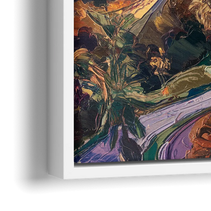 Los Angeles Hollywood Hills - Close-Up White Frame Canvas