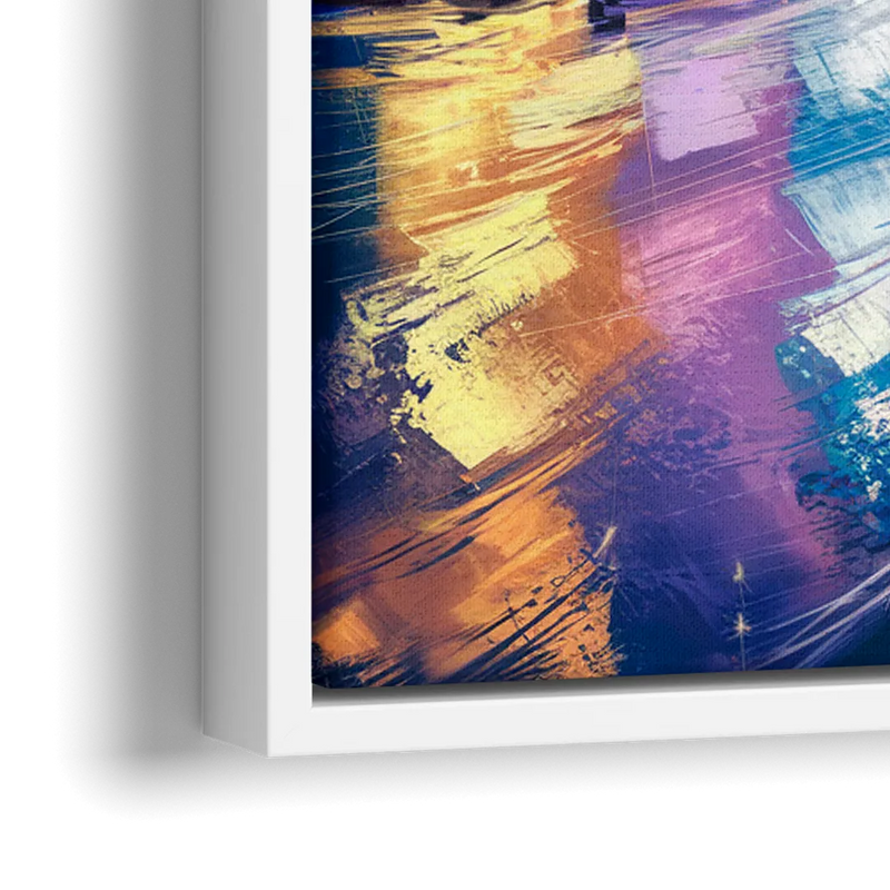 Chicago Navy Pier View - Close-Up White Frame Canvas