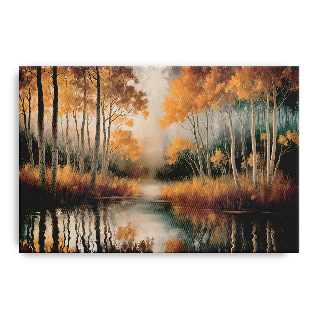 Aspen Forest Reflections - Canvas Wall Art