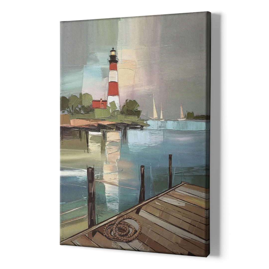 Hilton Head Island Coastal Lighthouse - Canvas Print Art Sides