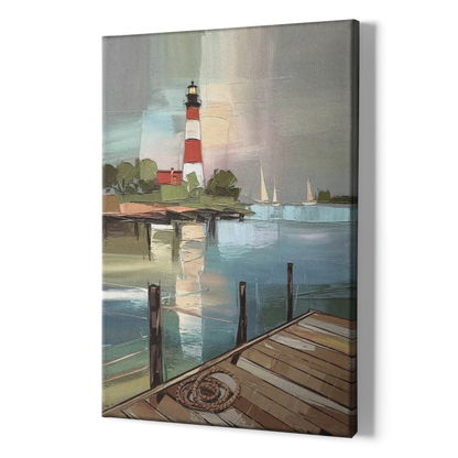 Hilton Head Island Coastal Lighthouse - Canvas Print Art Sides