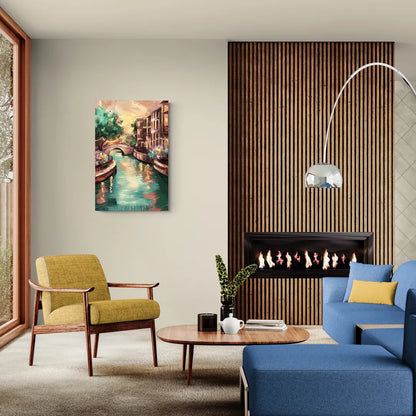 San Antonio Scenic Riverwalk - Canvas Wall Art Living Room