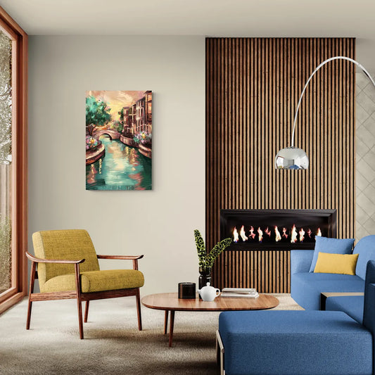 San Antonio Scenic Riverwalk - Canvas Wall Art Living Room
