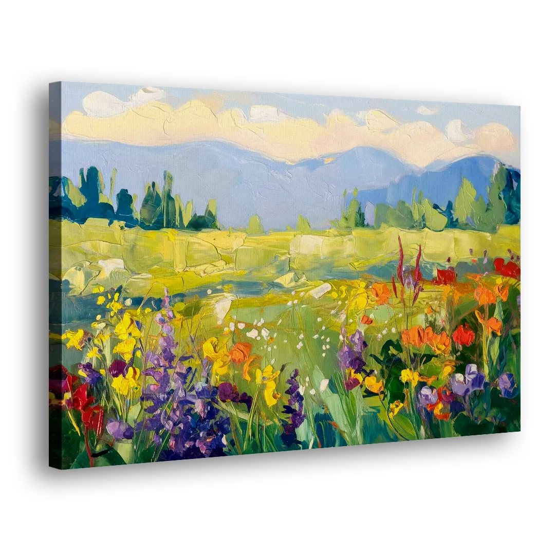 Breckenridge Summer Wildflowers - Canvas Print Art Sides