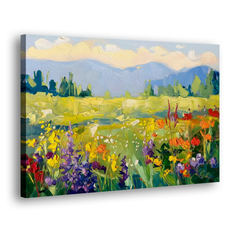 Breckenridge Summer Wildflowers - Canvas Print Art Sides