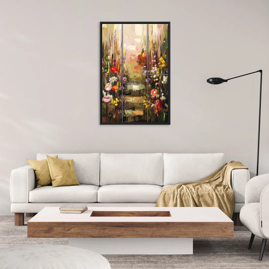 Greensboro Botanical Gardens - Living Room Black Frame Canvas