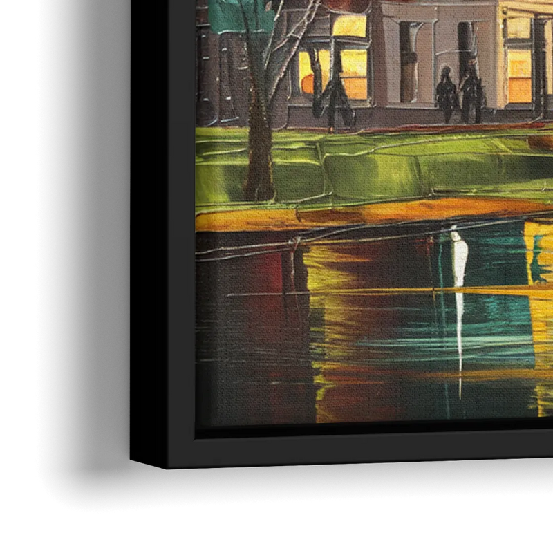 Huntsville Historic Downtown - Close-Up Black Frame Canvas